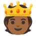 🫅🏾 person with crown: medium-dark skin tone display on Google